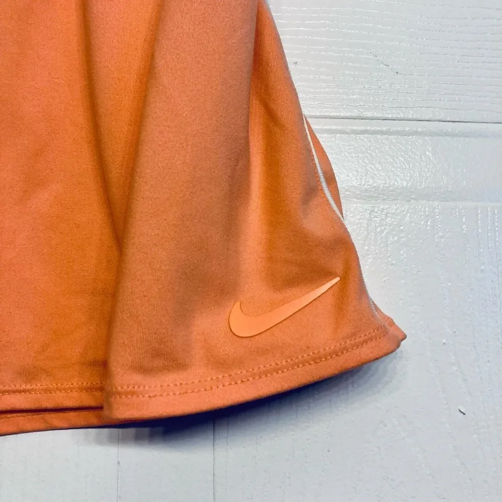Nike Court Victory Skort Women Size XL‎ Orange Dri-FIT Athletic Tennis Skirt